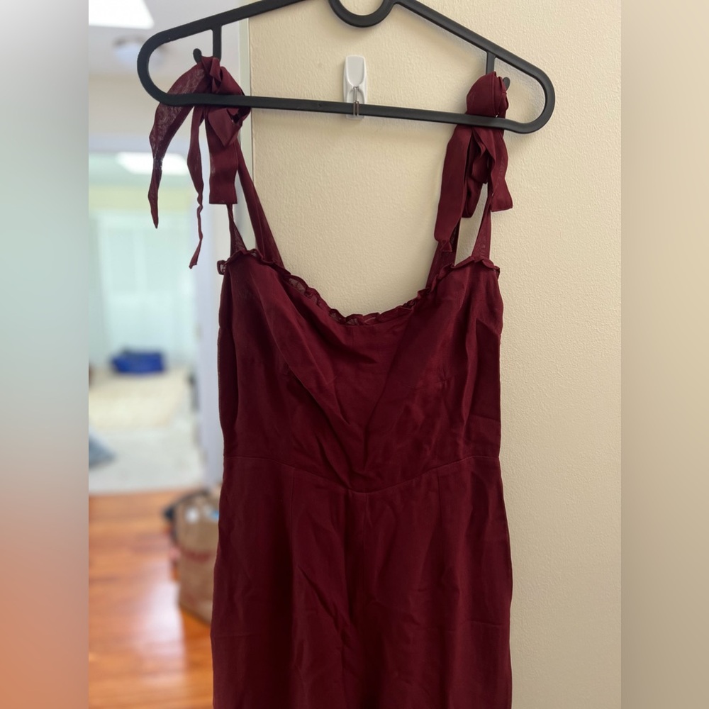 Reformation Alfred Red Jumpsuit 2P - Picture 5 of 12